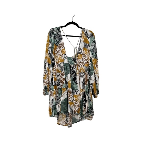 ANTHROPOLOGIE Mini Tiered Printed Dress Sz M - Picture 3 of 4